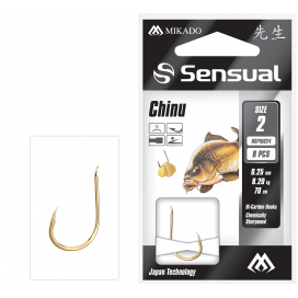 Mikado naviazané háčiky sensual chinu č. 10 g / vlasec: 0.18mm/70cm 8 ks Mikado naviazané háčiky sensual chinu č. 10 g / vlasec: 0.18mm/70cm 8 ks