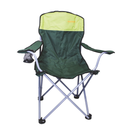 Mistrall rybárska stolička žltozelená s opierkami