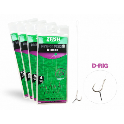Zfish Návazec Method Feeder D-Rig 10 cm 5 ks