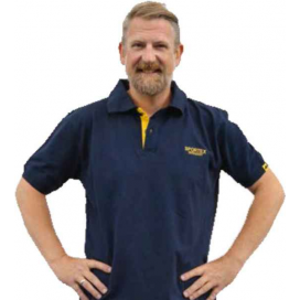 Sportex Classic Polokošeľa s logom - tmavo modrá Veľkosť: XL