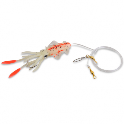 Aquantic nadväzec Octopus Leader Rig Orange Spotted Luminous