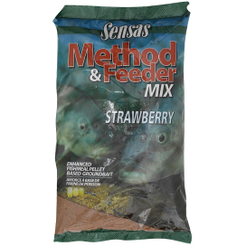 Sensas Kŕmenie Method Feeder Strawberry 1kg