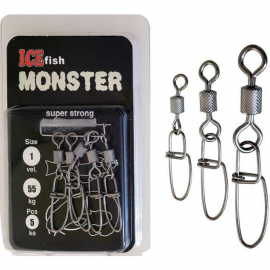 Karabínka s obratlíkom RSI 40kg 10ks