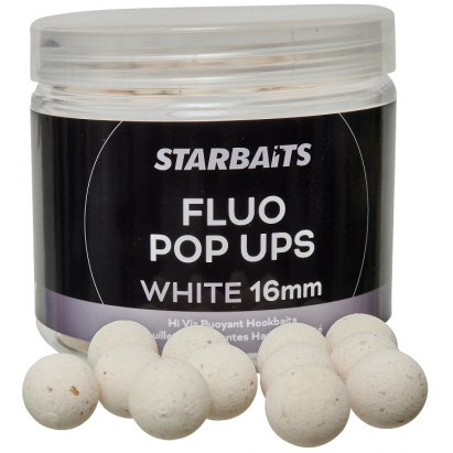 Plávajúce boilies STARBAITS Fluo Pop Ups White 70g Plávajúce boilies STARBAITS Fluo Pop Ups White 70g