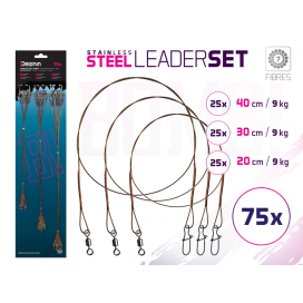 Set oceľ. laniek BOMB! S obr. a karab. / 7 vlákien 75x /20,30,40cm/9kg