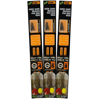 Fox Náväzce Edges Wide Gape Beaked PVA Bag Rigs 2 ks