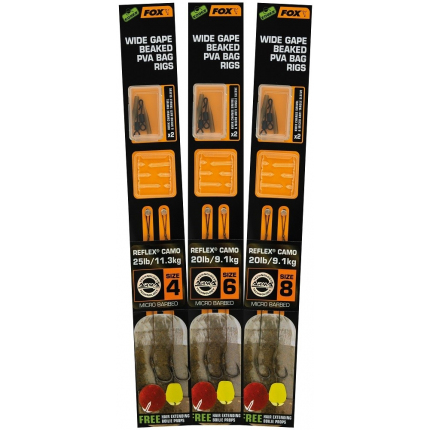 Fox Náväzce Edges Wide Gape Beaked PVA Bag Rigs 2 ks