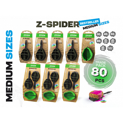 ZFISH Trade Pack Method Feeder Spider Medium 80 ks ZFISH Trade Pack Method Feeder Spider Medium 80 ks