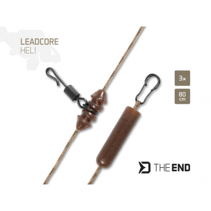Delphin Montáž TheEND Leadcore HELI 80 cm 3 ks