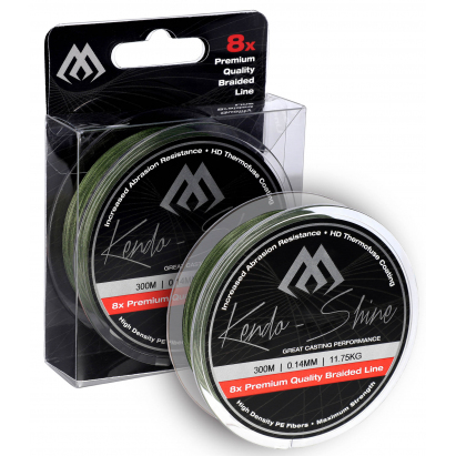 Mikado pletená šnúra kendo shine 0.12 mm/9.62kg/2100m zelená 1 cievka Mikado pletená šnúra kendo shine 0.12 mm/9.62kg/2100m zelená 1 cievka