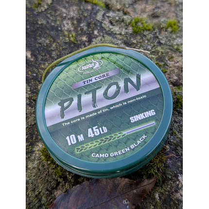 Katran Šňůra S Olověným Jádrem Lead Core PITON Camo Green Black 45 lb 10 m