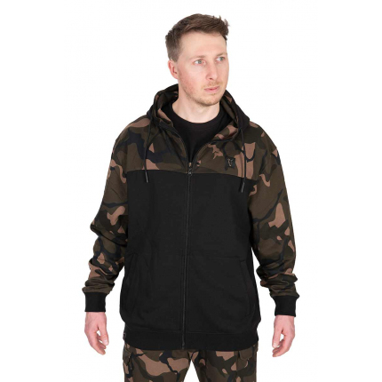 Fox Mikina LW Black Camo Split Zip Hoody