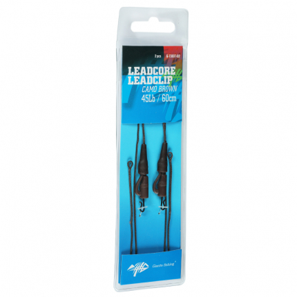 Giants fishing Montáž s olovenou šnúrkou Leadcore 45Lb Leadclip (2ks) 60cm