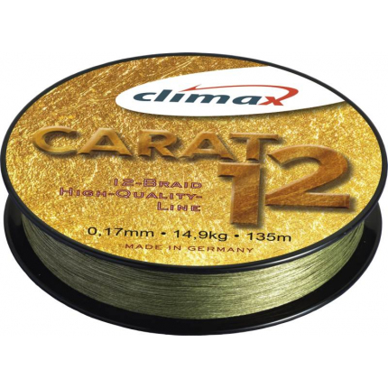 Prívlačová šnúra Climax Carat 12 Oliva 135m 135m 0,20mm / 18,1kg