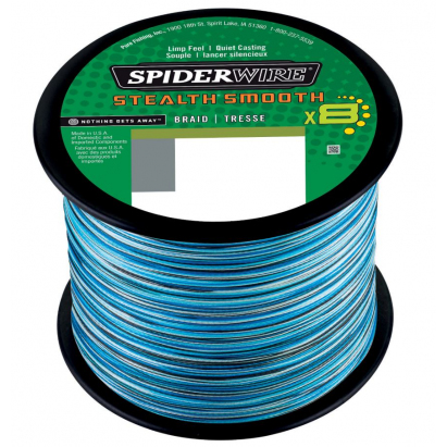 SpiderWire Šnúra Stealth® Smooth8 0,23mm 23,6 Kg Blue Camo 1m