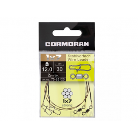 Cormoran lanko s obratlíkom a karabínkou 1x7 9kg 30cm Cormoran lanko s obratlíkom a karabínkou 1x7 9kg 30cm