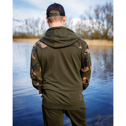 Fox Mikina LW Khaki Camo Split Zip Hoody