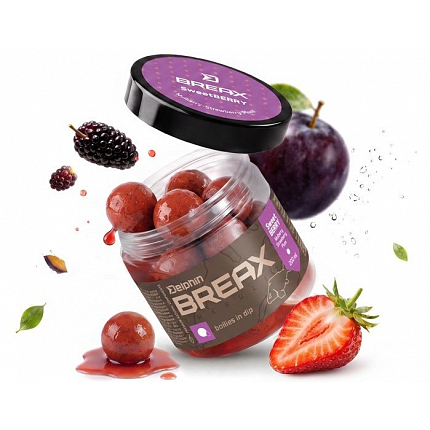 Delphin Boilies V Dipu BreaX SweetBERRY Moruše Jahoda Švestka 200 ml