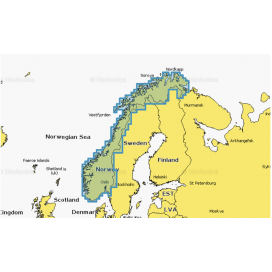 Navionics+ Norsko, jezera a řeky - Vnitrozemí