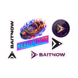 Mikado Rybářské Samolepky Baitnow Sada Č. 2